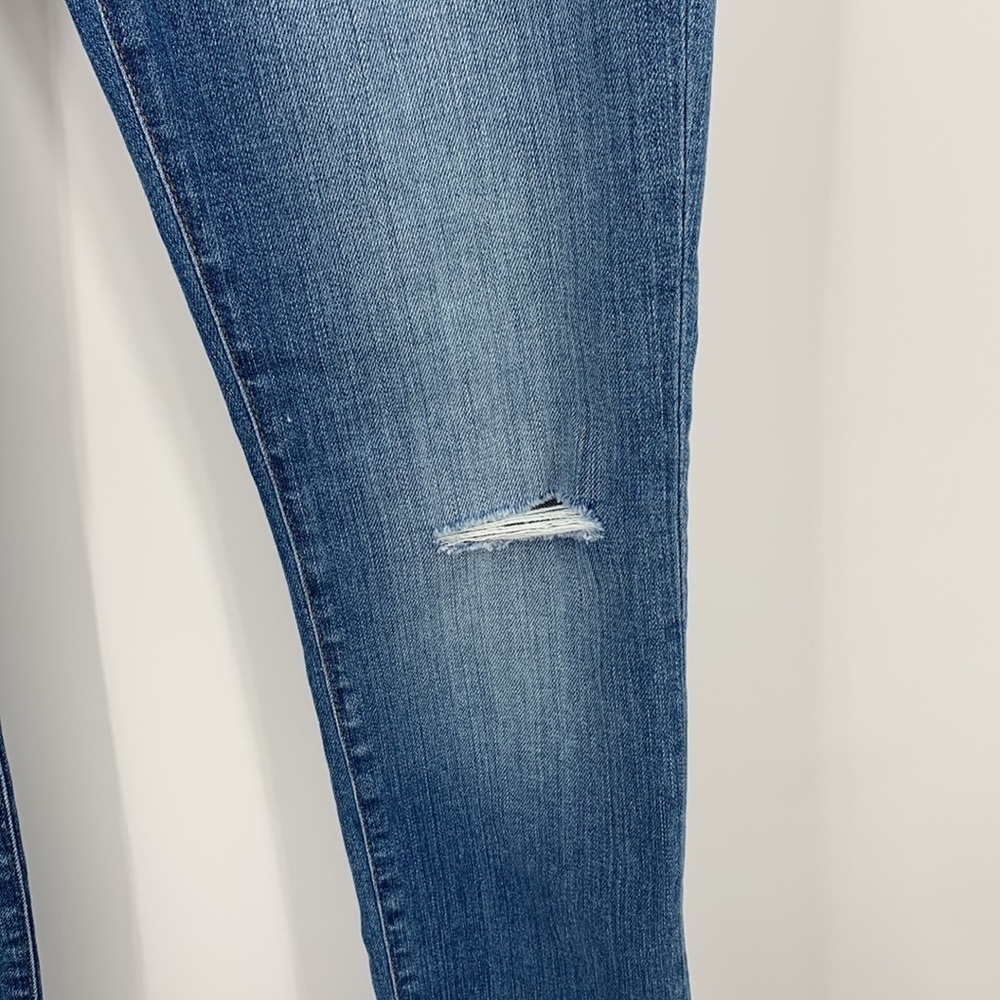 Madewell mid-rise skinny distressed jeans women raw hem frayed 9" new 26 - Picture 3 of 7